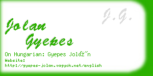 jolan gyepes business card